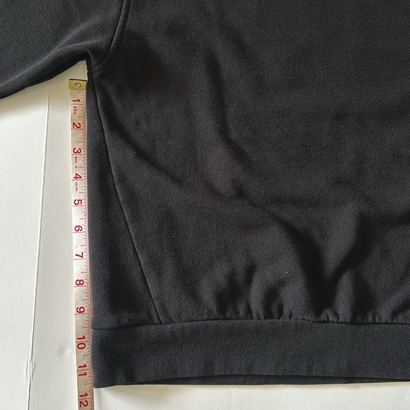 Vans Ronan Black Crew Neck Boxy Fit Semi Cropped Pullover Sweatshirt Top Medium - Picture 6 of 6